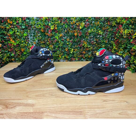 Nike Air Jordan Retro 8 VIII Quai 54 Basketball Sneakers Shoes‎ Black Mens 11 - Picture 4 of 10